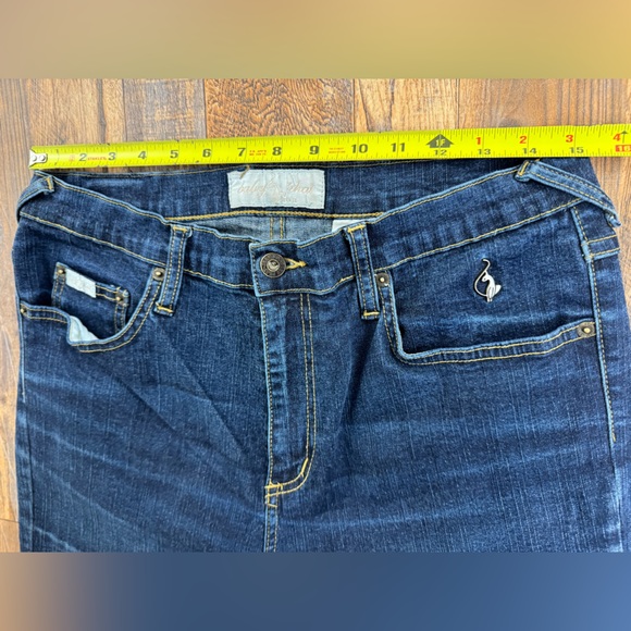 Baby Phat Women’s Vintage Denim Boot Cut Jeans, Embroidered Cat Logo, Size 14 - Picture 3 of 16